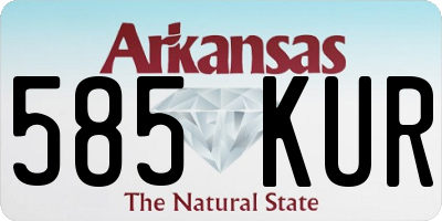 AR license plate 585KUR