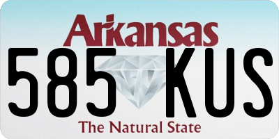 AR license plate 585KUS
