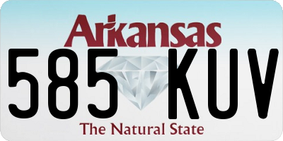 AR license plate 585KUV
