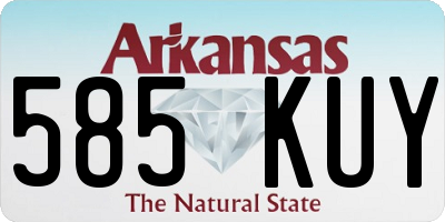 AR license plate 585KUY