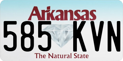 AR license plate 585KVN