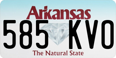 AR license plate 585KVO