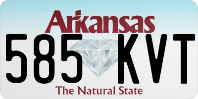 AR license plate 585KVT