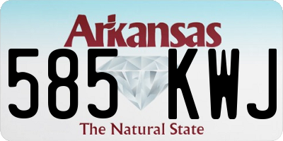 AR license plate 585KWJ