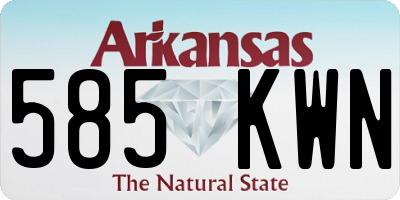 AR license plate 585KWN