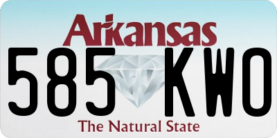 AR license plate 585KWO