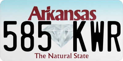 AR license plate 585KWR