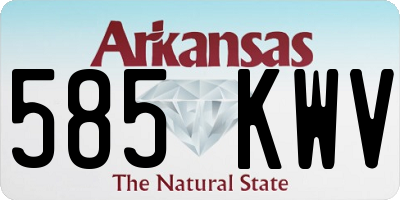 AR license plate 585KWV