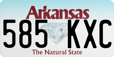 AR license plate 585KXC