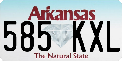 AR license plate 585KXL