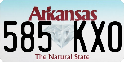 AR license plate 585KXO