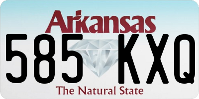 AR license plate 585KXQ