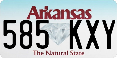 AR license plate 585KXY