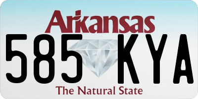 AR license plate 585KYA