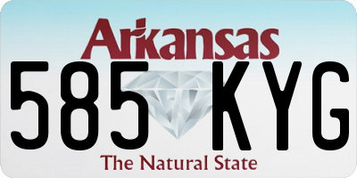 AR license plate 585KYG