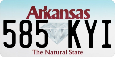 AR license plate 585KYI