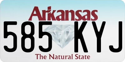AR license plate 585KYJ