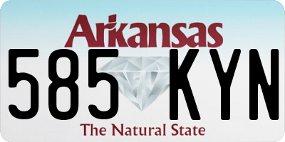 AR license plate 585KYN