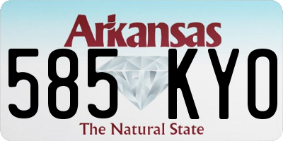 AR license plate 585KYO