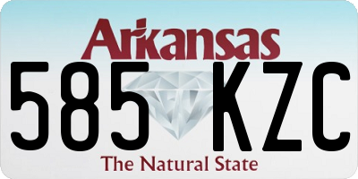 AR license plate 585KZC