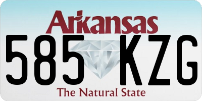 AR license plate 585KZG