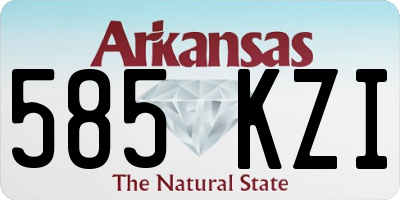 AR license plate 585KZI