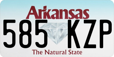 AR license plate 585KZP