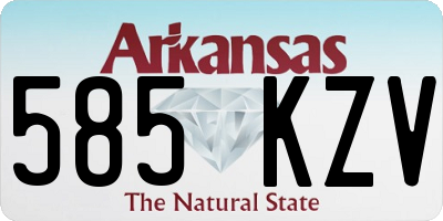 AR license plate 585KZV