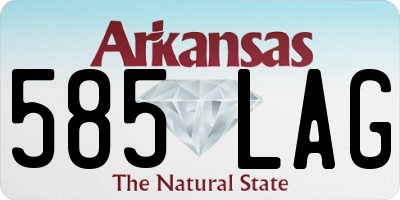 AR license plate 585LAG