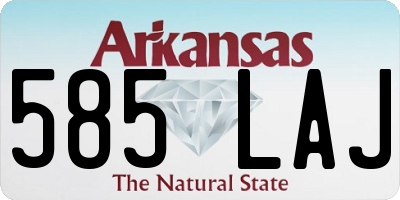 AR license plate 585LAJ