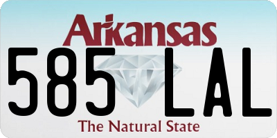 AR license plate 585LAL