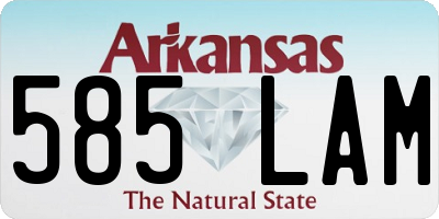 AR license plate 585LAM