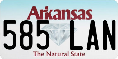 AR license plate 585LAN