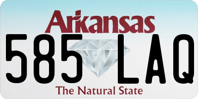 AR license plate 585LAQ
