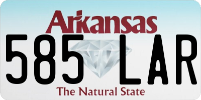 AR license plate 585LAR