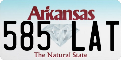 AR license plate 585LAT
