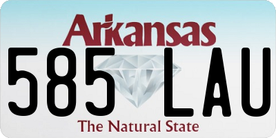 AR license plate 585LAU