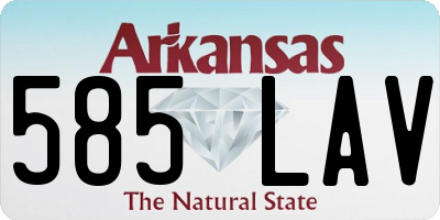 AR license plate 585LAV