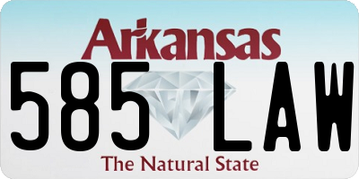 AR license plate 585LAW