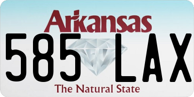 AR license plate 585LAX