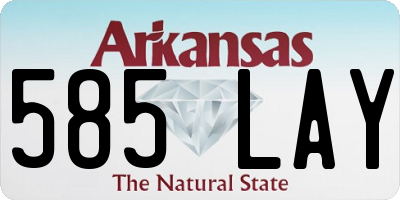 AR license plate 585LAY