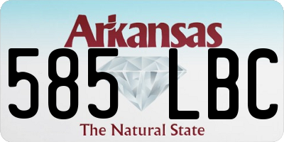 AR license plate 585LBC