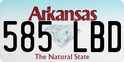 AR license plate 585LBD