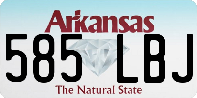 AR license plate 585LBJ