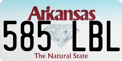 AR license plate 585LBL