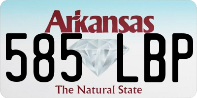 AR license plate 585LBP