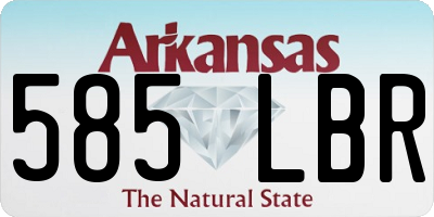 AR license plate 585LBR