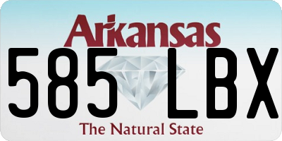 AR license plate 585LBX
