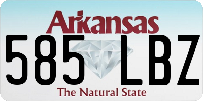 AR license plate 585LBZ