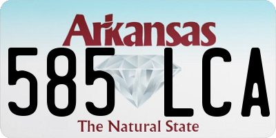 AR license plate 585LCA